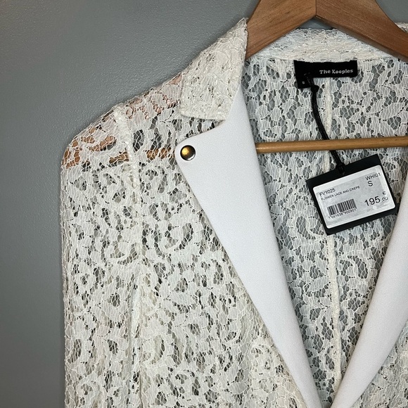NWT The Kooples Flower Lace and Crepe Jacket - Picture 5 of 13